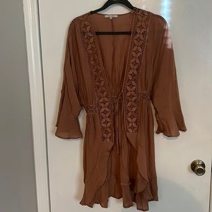 Love Tree Brown Boho Kimono